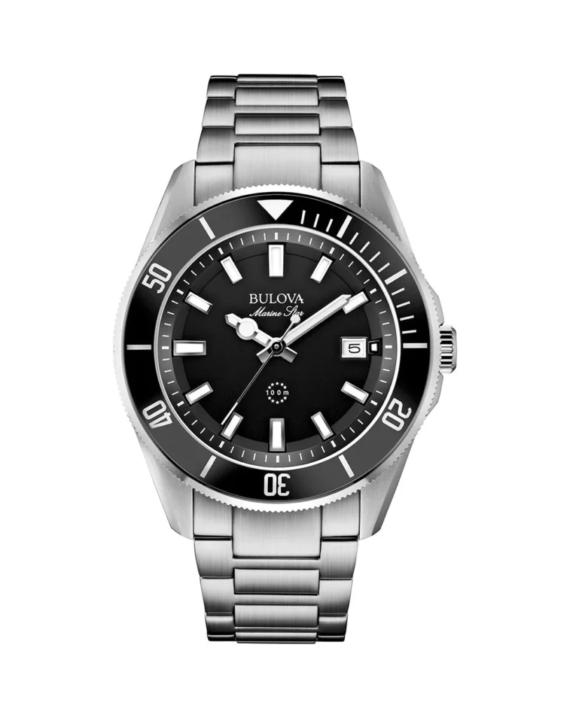 Close-upp of the Bulova Marine Star 98B203.