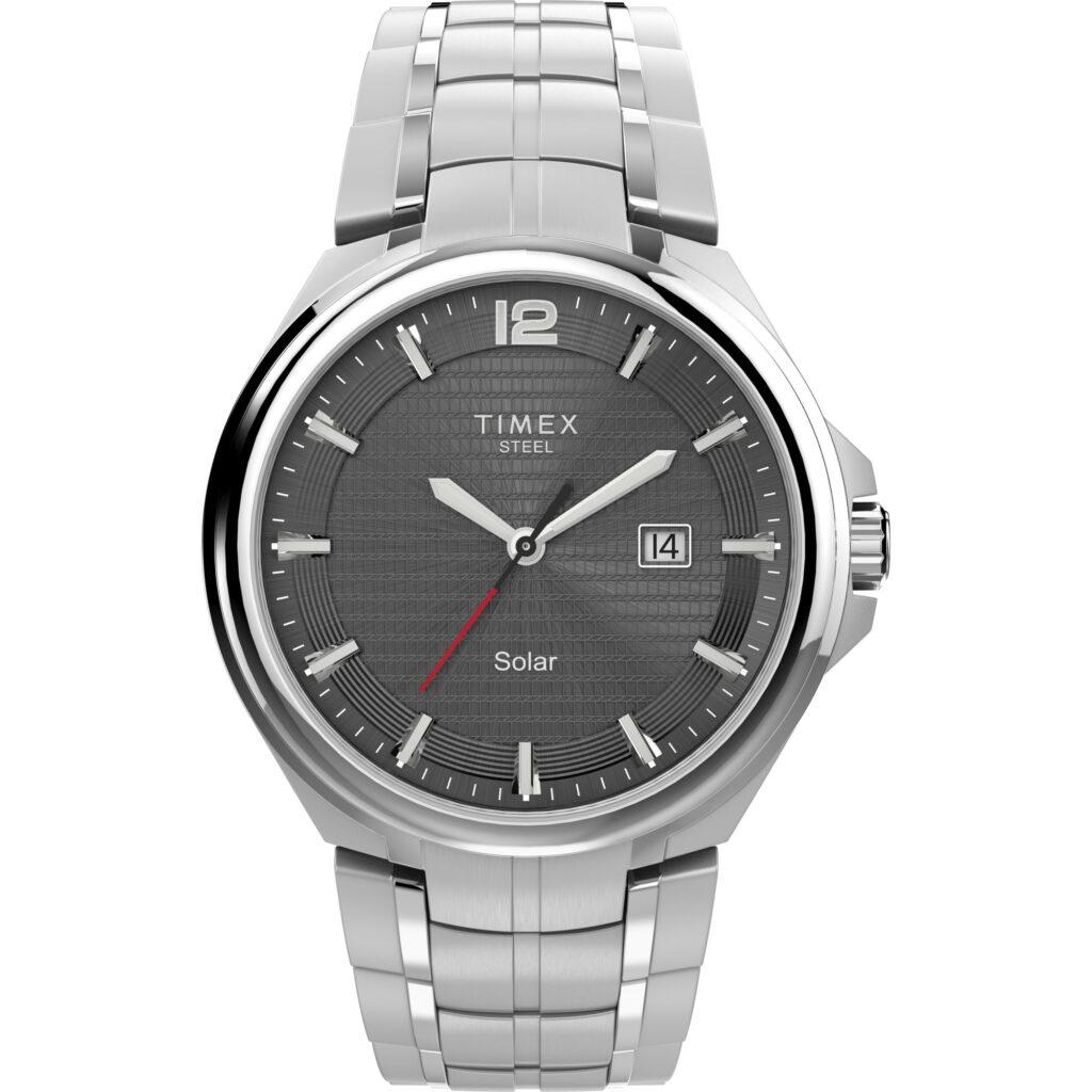 Close-up of the Timex Solar Premium Dress‎ TW2V39600JI.