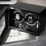 Premium watch winder designed for two watches, featuring rotating capabilities